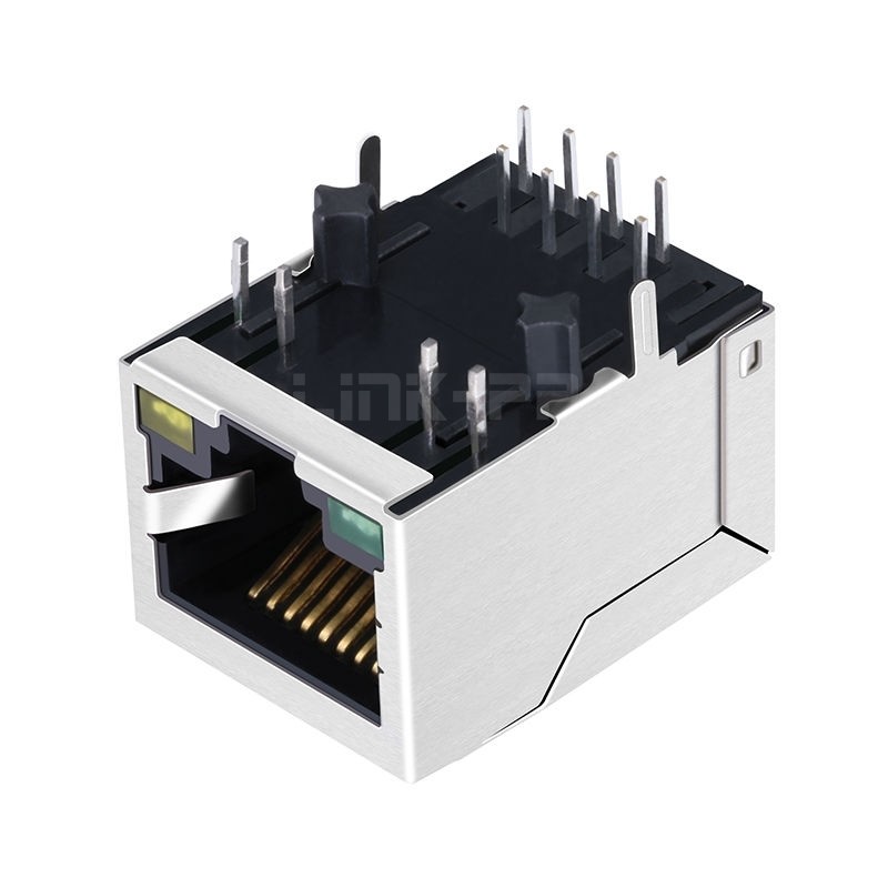 Buy cheap Hanrun HR913129AE Compatible LINK-PP LPJ4011FBNL 10/100 Base-T Tab Down Green/Yellow Led 1 Port 8 Pin RJ45 Shielded Connectors from wholesalers
