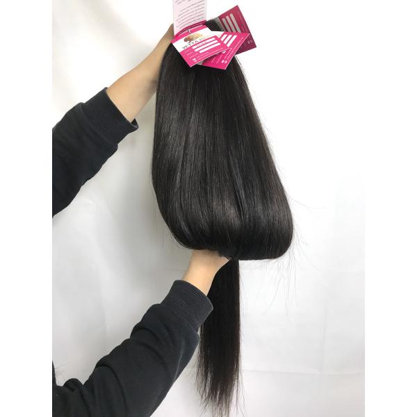 Quality 100% Raw 10A Virgin Peruvian Remy Human Hair Weave 100g / Piece Natural Black for sale