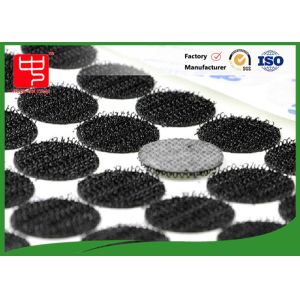 China Black Acrylic Glue 10mm Custom Hook And Loop Patches on sale