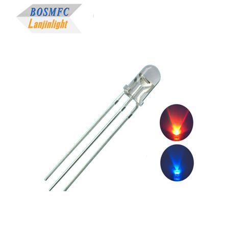 Buy cheap 1.8V-2.4V Dual Color LED Diode 5mm Through Hole Red Blue Color High Brightness from wholesalers