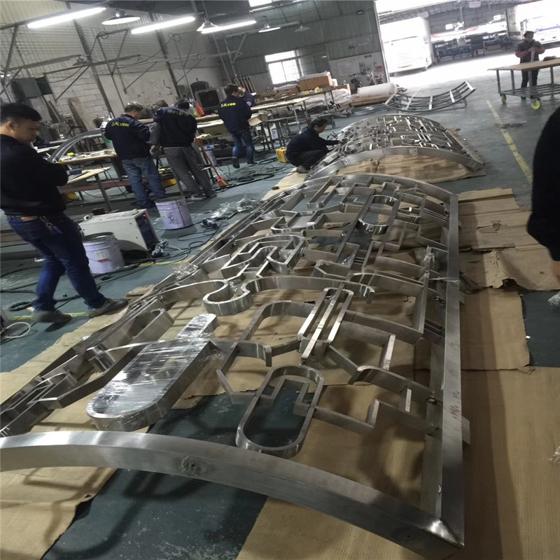 metal curved screen stainless steel room divider for partition wall panel