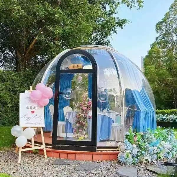 Explore the Outdoors with PC Star Room Mobile Scenic Area Camping Spherical Tent Villa Outdoor Homestay Bubble House 3.8m