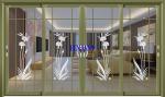 Energy Saving Bifold Sliding Doors Double Glazed Wood Grain For Highrise