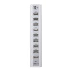 White Blue 480Mbps 10 Port Hub Usb 2.0 Header Splitter