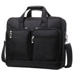 Black Color Men Laptop Messenger Bags Oxford Material Custom Color With Logo