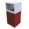 Buy cheap Outdoor EN840 Certificate 45L WPC Wooden Waste Bin With Liner from wholesalers
