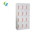 KD Structure 12 Door Steel Office Lockers , Metal Locker Cabinet For Gym /