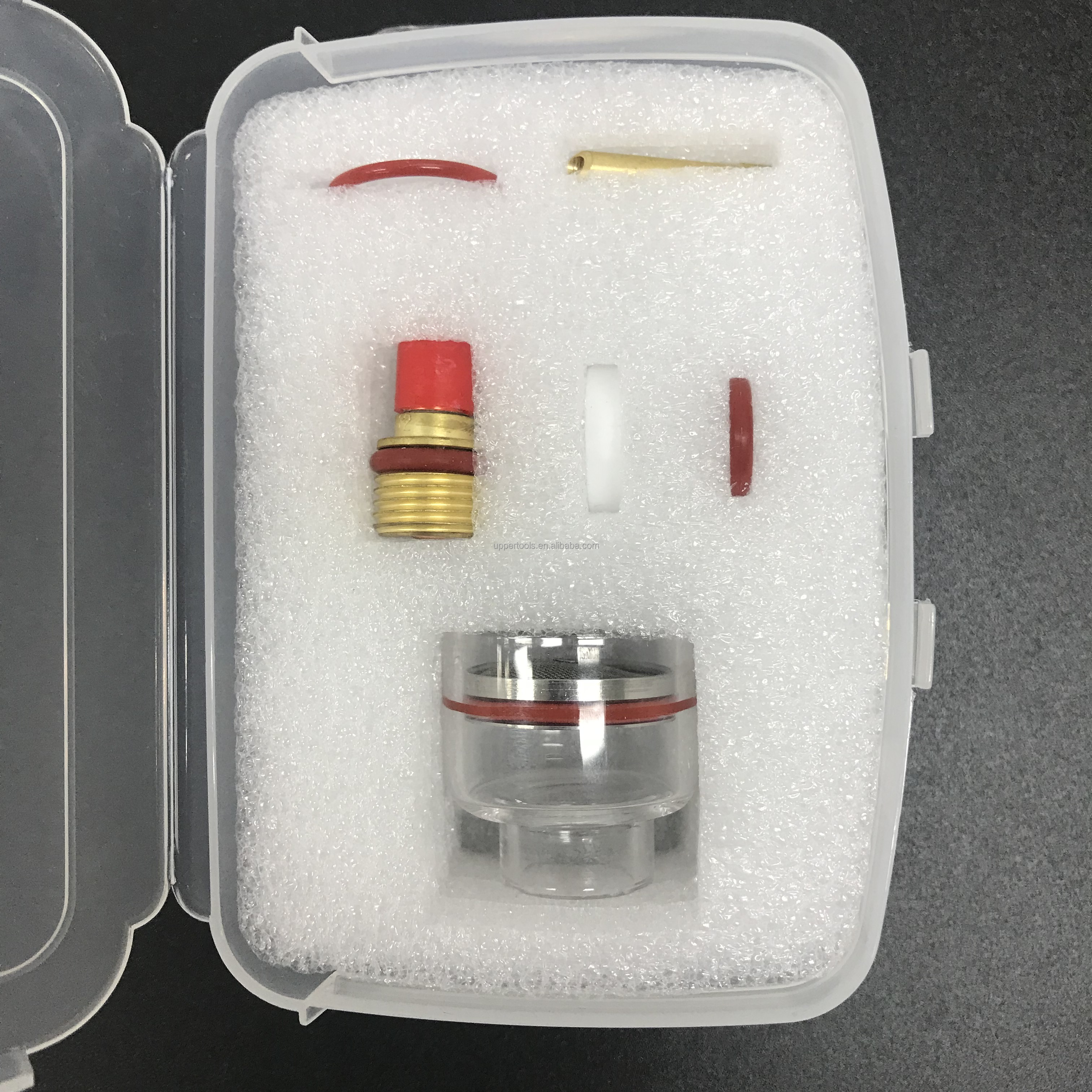 WP-9/20 Large Champagne Clear Quartz Nozzle Kit for 2.4mm Tig Welding Accessories