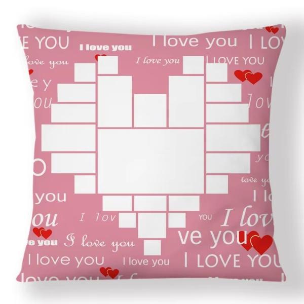 Printable Sublimation Cushions Blank Love Pillow Case For Valentine'S Gift
