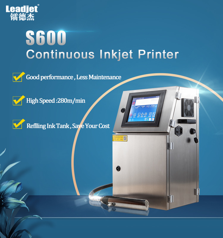S600 Egg Inkjet Printer 20mm Max Font Height 4 Lines For Label Printer