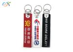 Fashionable Embroidered Woven Keychain With Metal Ring For Motorcycle