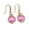 Buy cheap 18k Rose Gold Plated Sterling Silver Earrings with 7x9mm Pink Cubic Zirconia (PSJ0646) from wholesalers