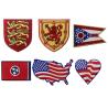 Buy cheap Eco Friendly Embroidery Tennessee Country Flag Patches 7.5cm Length from wholesalers
