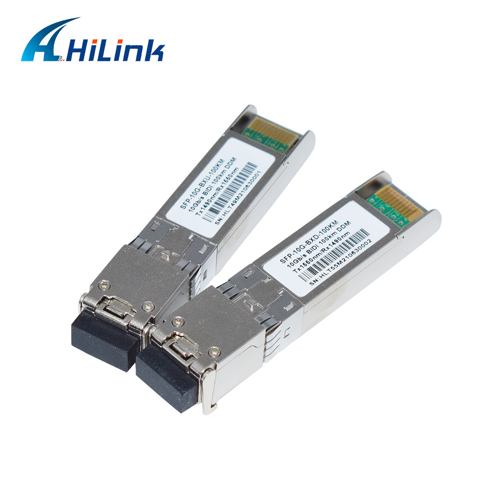 BIDI 10G WDM SMF Optical Transceiver SFP+ 100KM Tx1490nm/Rx1550nm with LC Fiber Optic Transceivers for FTTH Networks
