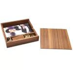 wedding gift storage box burnt color pull-out wooden photo storage box solid