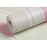 Buy cheap Lovely Embossed Kids Bedroom Wallpaper , Colorful Childrens Striped Wallpaper from wholesalers