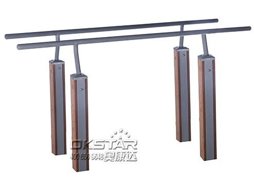Buy cheap outdoor wooden fitness equipment--WPC Top quality&service gymnastic preschool parallel bars outdoor fitness equipment from wholesalers