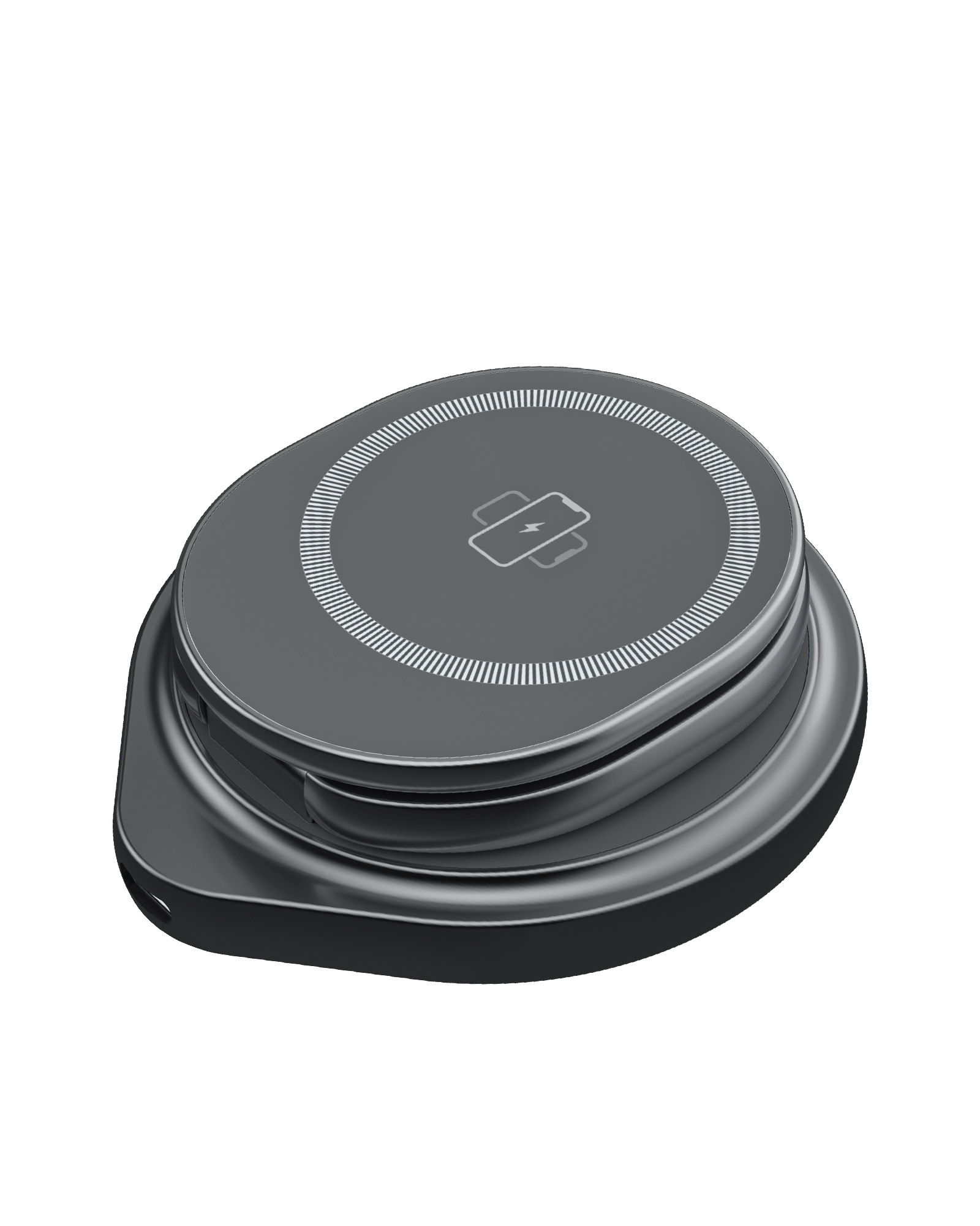 Magnetic 3 In 1 Wireless Charging Station Foldable 15W For Space Grey Phones