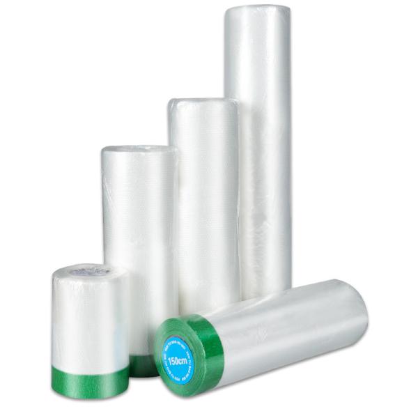 Buy cheap Green Taped Protective Anti Outdoor Paper Pre Taped Masking Film 16m from wholesalers