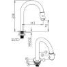 Buy cheap CE Water Saving Single Cold Water Taps / One Handle Kitchen Tap with Ceramic Cartridge from wholesalers