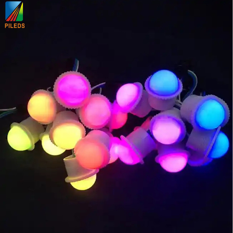 Amusement Led Pixel 3 Points 26mm Cabochon Leds Carnival Park Equipment Rides Lights Color Changing 5050smd Rgb 12v