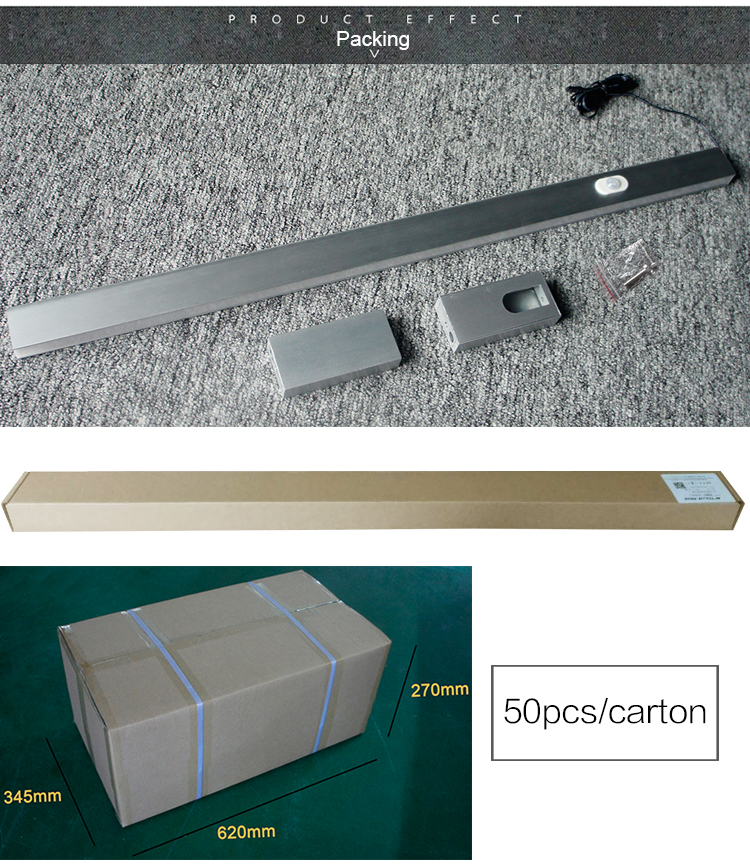 Luminous Efficiency 80lm/w 12V Sensor LED Hanging Rail Rod Cabinet Closet A3176