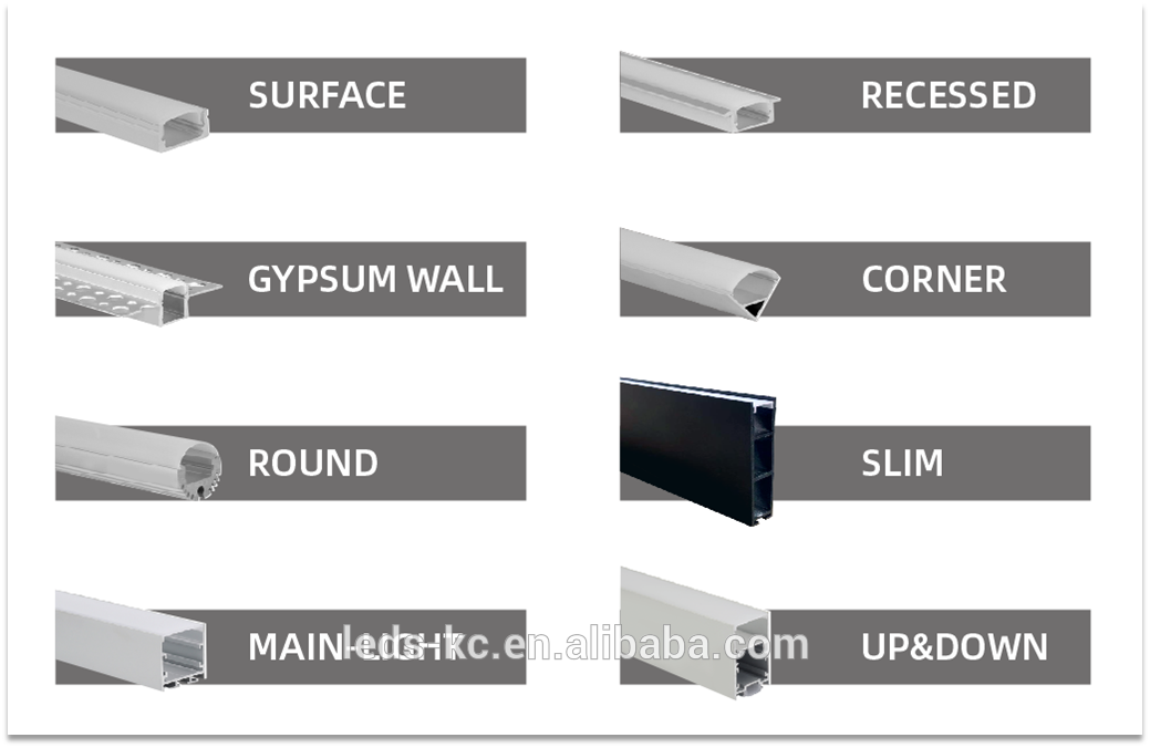 Indoor and outdoor application deep floor mounting led aluminum extrusion