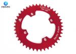 42 Tooth Mountain Bike Chainring With Black / Red Aluminum Alloy