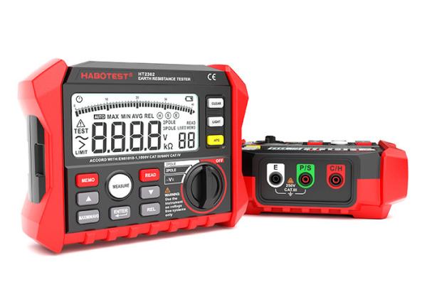 HT2302 Digital Earth Resistance Tester / Earth Resistance Meter 0 Ohm - 4K Ohm