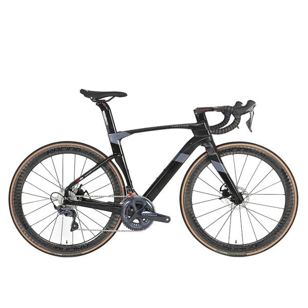 Buy cheap Twitter Carbon Fiber Road Bike 50mm Carbon Wheels thru axle disc brake from wholesalers