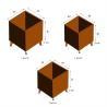 Buy cheap Modern Metal Garden Pot Cube Size Corten Steel Square Planter With Leg from wholesalers