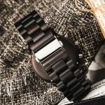 Man Black Ebony Wooden Quartz Watch Luminous Calendar Casual Business1010-2
