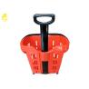 Buy cheap Two PU Wheels Hand Held Shopping Baskets 40L/50L Volume Wear Resistant from wholesalers