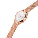 Gold Watch White Face Womens , Big Dial Wrist Watches For Ladies