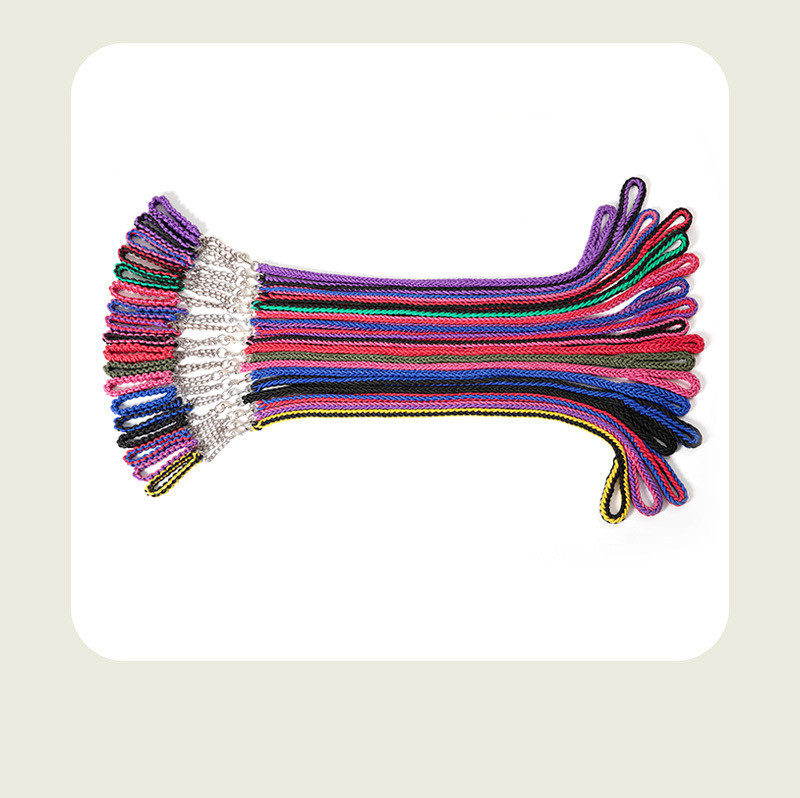 Pet Adjustable Collar Dog Anti Impact Eight Strand Nylon Braided Leash