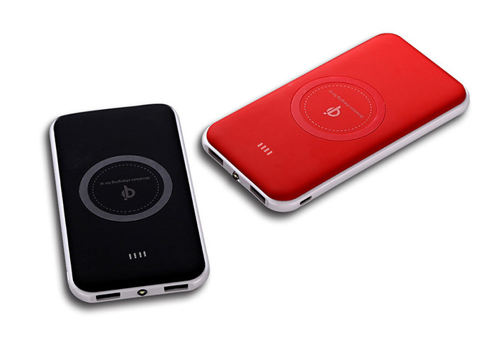 Plastic Wireless Power Bank 10000mah , Cordless Portable Phone Charger