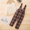 Buy cheap 130cm Children Plaid Overall Skirt Plus Size Vintage Basic Long Sleeve Sweatshirt from wholesalers