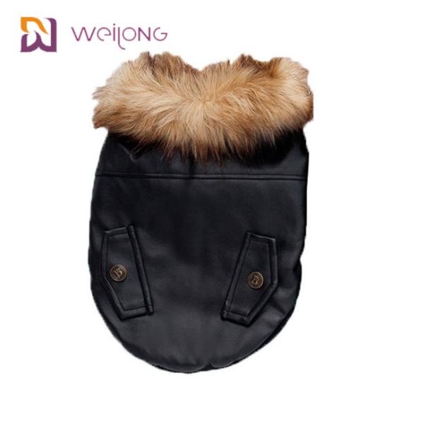 Buy cheap Customized Faux Fur Leatheret Pet Coat Dog Winter Clothes from wholesalers