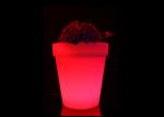 Plastic Plant Container Light Up Furniture , Rechargeable Led Bar Furniture