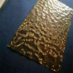 Hammered Stainless Steel Sheets Rose Gold Mirror Finish For Facade Wall Cladding
