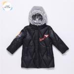 Wholesale Insulated Boutique Clothing Long Stylish Kids Winter Black Puffer Boys