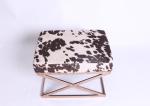 Living room cross legs stainless steel ottoman stool foot set ottoman stool