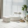 Buy cheap White Pink Bedroom Pedal Cashmere Lazy Sofa Chair Pine Frame from wholesalers