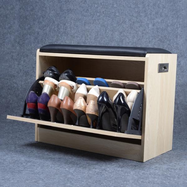 Buy cheap One Drawer Sponge Cushion 47CM Shoe Cabinet Stool With Lid from wholesalers