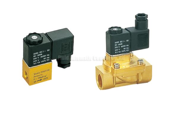 Buy cheap 2V Series Brass 2 Position 2 Way Pneumatic Solenoid Valve G1/4",Orifice 2.5mm from wholesalers