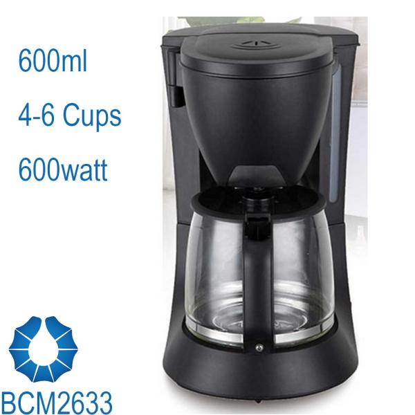 Buy cheap 5-Cup Drip Coffee Maker stream line design in black BCM2633 from wholesalers