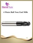 Buy cheap Tungsten Carbide low Price TiAlN Coating Ball Nose 4Flutes End Mills for Steel from wholesalers