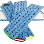 14x52x46cm Wet Cleaning Mop Blue Zigzag Trapezoidal Industrial Floor Pad