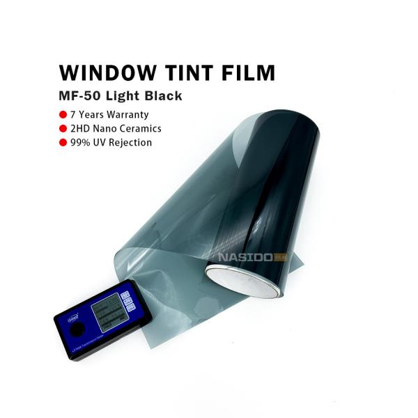 Buy cheap NASIDO MF50 Light Black Nano Ceramic Car Window Film Privacy Protection Window film HD 99%UVR Solar Window Glass Film for car from wholesalers