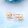 Buy cheap AAA Round 6.5mm Natural Freshwater Pearl 18K Yellow Gold Earrings(E20180102) from wholesalers